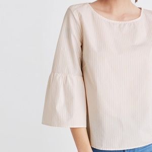 Madewell Striped Bell-Sleeve Top
